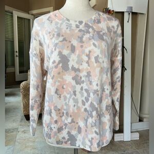 “Equipment” Women's Camouflage Print Cashmere Sweater, sz M.